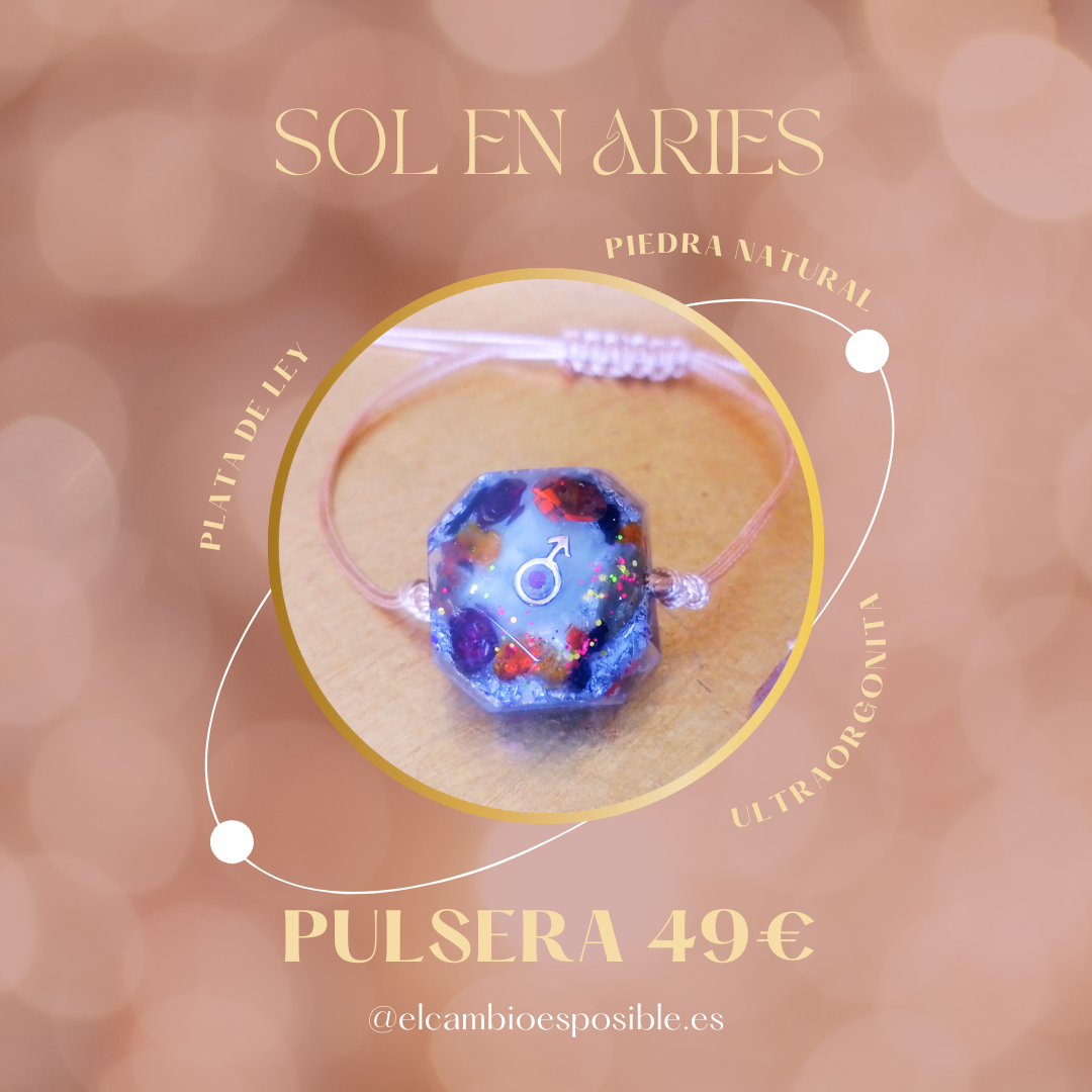 pulsera plata aries