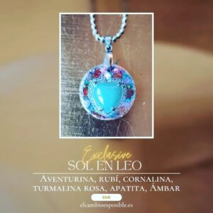orgonita sol en leo aventurina corazón