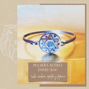 Pulsera acero david sol en leo