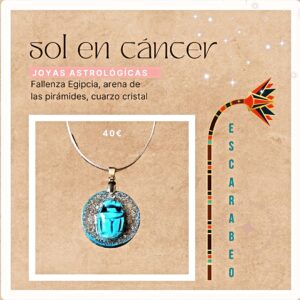 Colgante Escarabeo Ultraorgonita sol en cancer