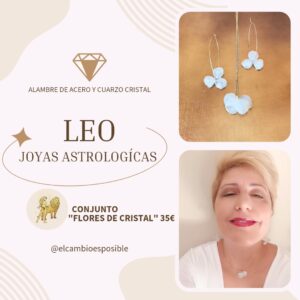 Conjunto flores cuarzo leo